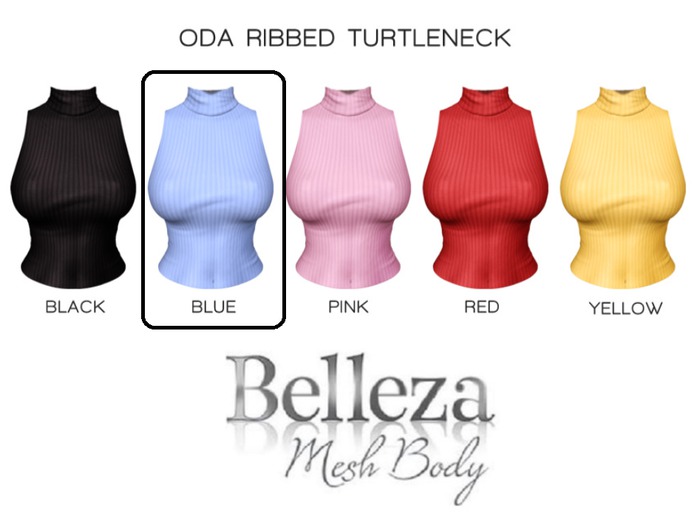 .: ryvolter :. Oda Ribbed Turtleneck (Freya) - Blue