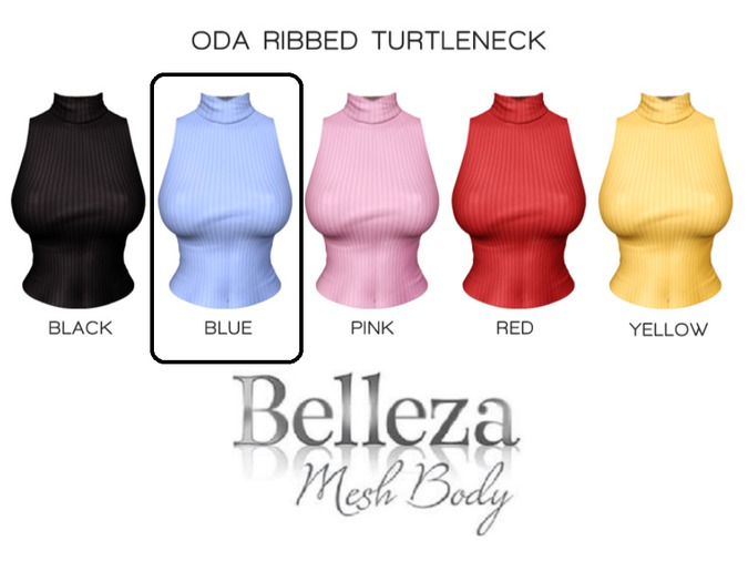 .: ryvolter :. Oda Ribbed Turtleneck (Isis) - Blue