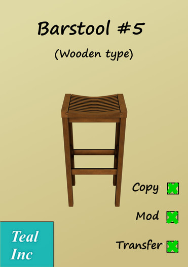 (TI) Barstool #5 (Wooden) (1.0)