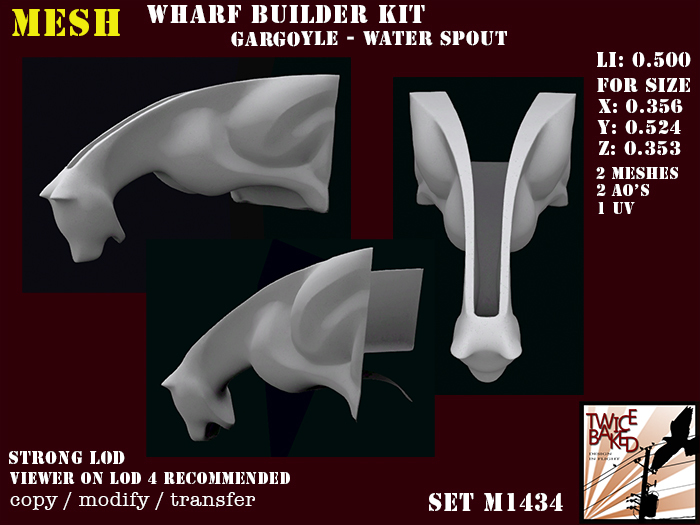 "TB" Modular wharf builder kit II Gargoyle - water spout M1434