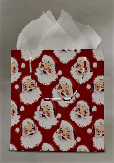 Retro Santa Winks Gift Bag 