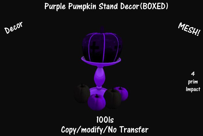 Purple Pumpkin Stand Decor(BOXED)