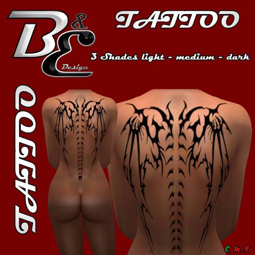 B&E HUD Tattoo Skeleton Wings