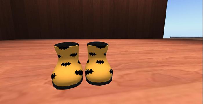 Spooky Bats Orange Boots