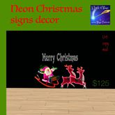 Neon Merry Christmas sign 