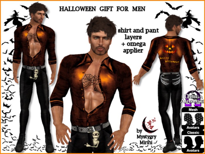 Halloween 2017 free gift for men classic avatar + omega appliers, pant and shirt