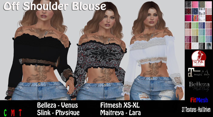 .::MiRRoR::.OffShoulder Blouse    (Boxed)