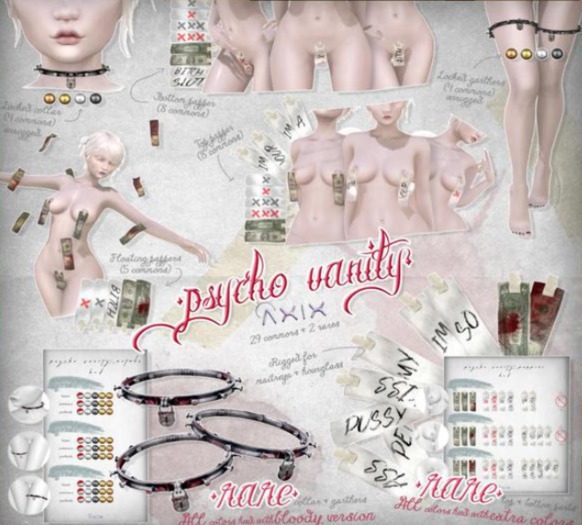 ::Axix:: PsychoVanity Collar&Gathers [AllColors] RARE