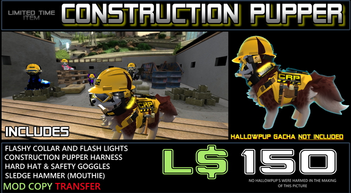 [WT] HALLOWPUP CONSTRUCTION PUPPER OUTFIT (Bag) (WEAR)
