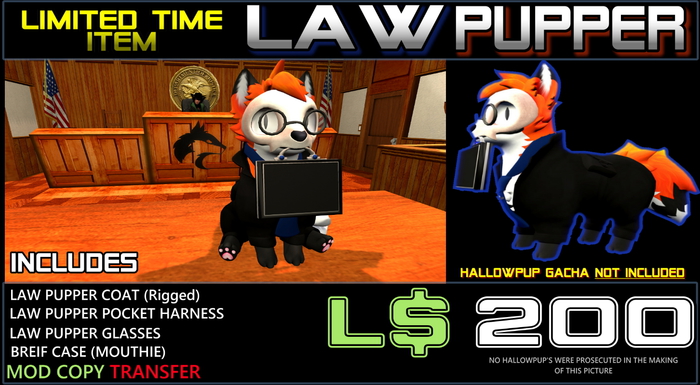 HALLOWPUP LAW PUPPER OUTFIT