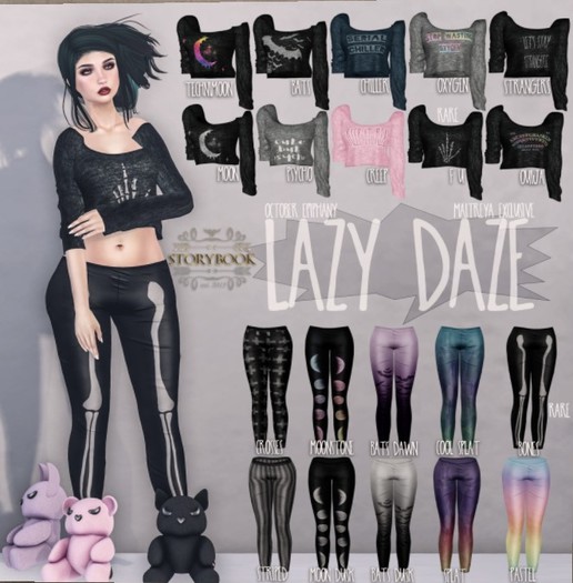 Storybook - Lazy Daze - Leggings - Moonstone
