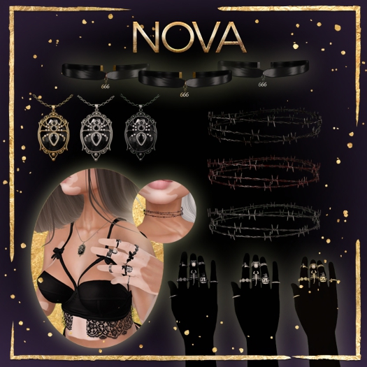 Nova -- Black Widow Necklace - Silver [Boxed]