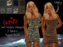 CUPIDS Dark Prints Mesh-Tank Dress with 8 Texture Hud