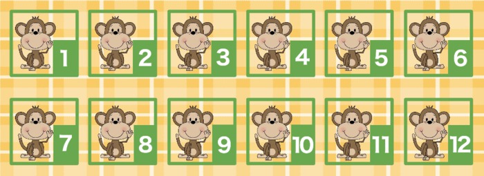 Sign - School - Numbers Monkey