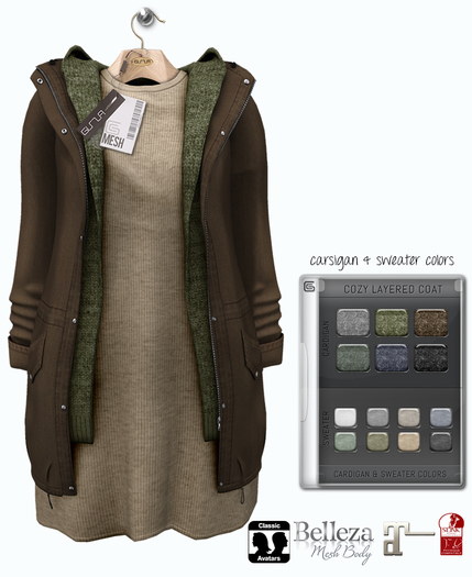 GIZ SEORN - Cozy Layered Coat W [Brown]
