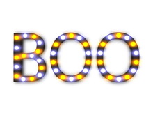 [Px] "BOO" Illuminated Light Bulbs Sign