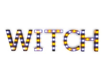[Px] "WITCH" Illuminated Light Bulbs Sign