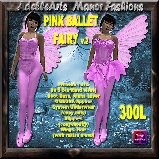 AdelleArts Pink Ballet Fairy V2