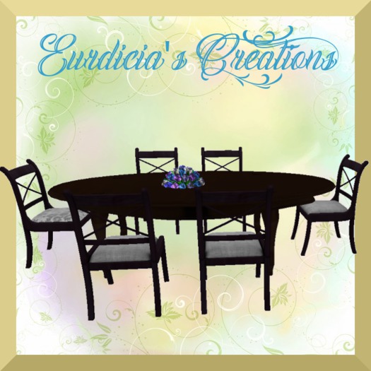 {EC} DINING TABLE AND CHAIRS