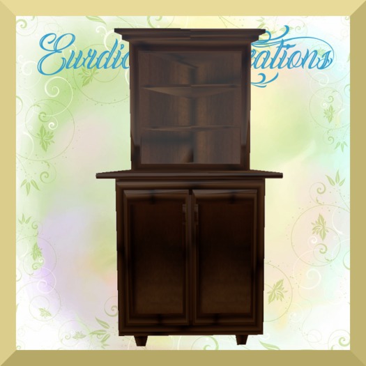 POLISHED WOODEN CORNER SHELF