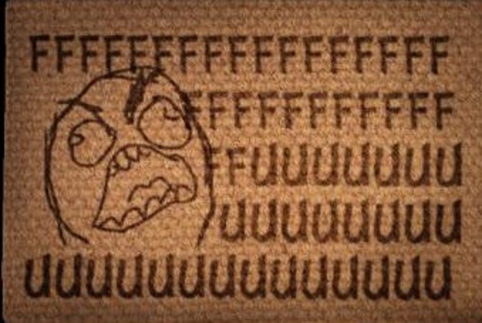 Sloppy Seconds Door Mat - FFFFFFUUUUUU RARE