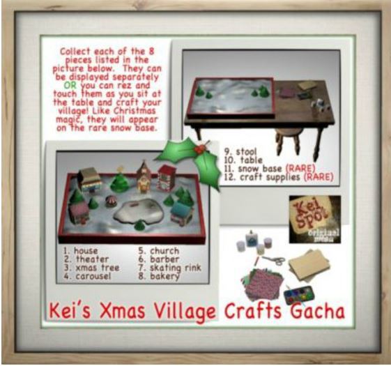 8. Kei's Xmas Village Crafts Gacha (bakery)