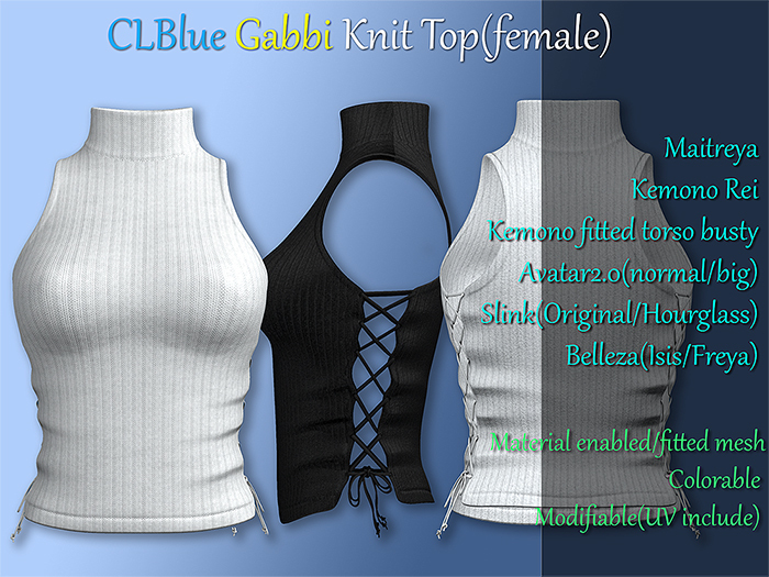 CLBlue-Gabbi KnitTop(female)