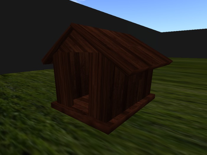 [jz] Brown Wood Dog House