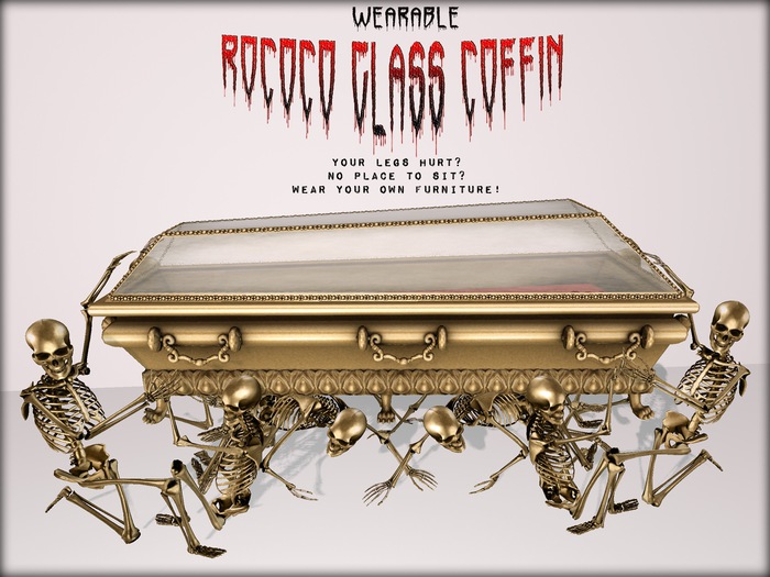 Boudoir Halloween-Wearable Rococo Glass Coffin