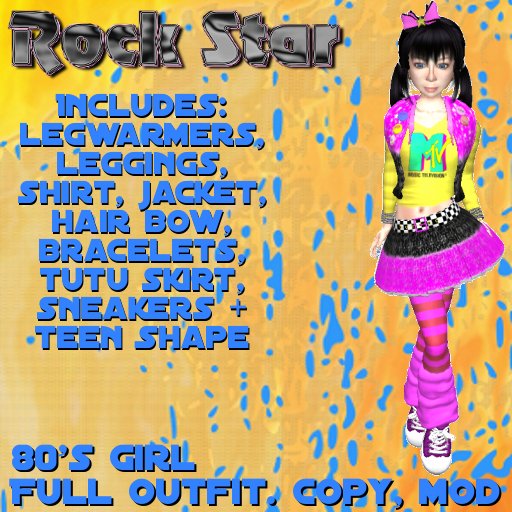 Rock Star 80's girl (BOXED)