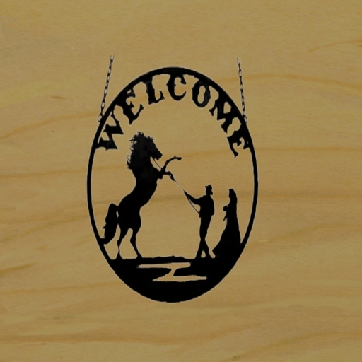 Sign, Ranch welcome sign