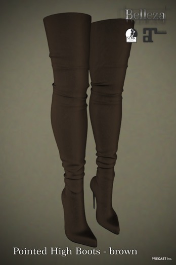 PRECAST Inc. - Pointed High Boots - brown