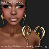 EARRING HORN-C GOLD       -RYCA-