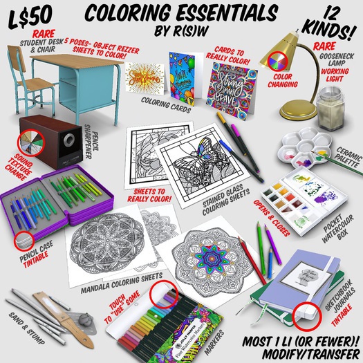 R(S)W Coloring Cards
