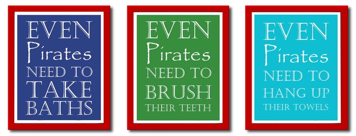 Kids Wall Decor - Pirates Even