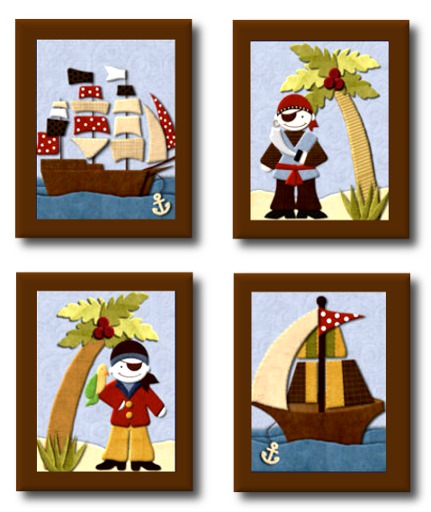 Kids Wall Decor - Pirate Quad