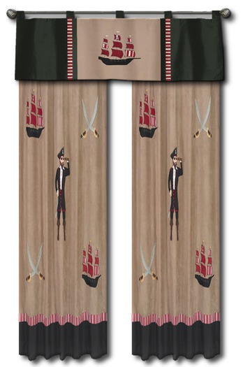 Kids Decor - Curtains - Pirate