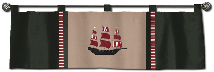 Kids Decor - Valance - Pirate Ship