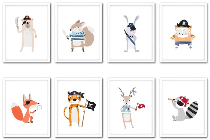 Kids Wall Decor - Pirate Friends