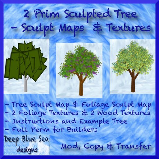 DBS 2 Prim Sculpted Tree Kit (crated)