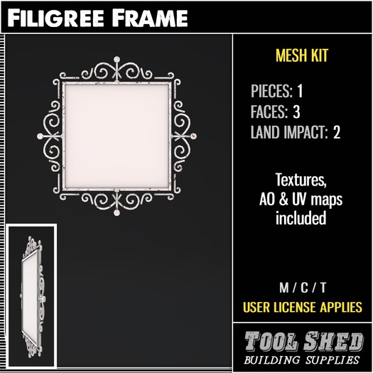 Tool Shed - Filigree Frame Kit