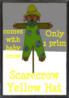Scarecrow Yellow Hat comes with baby crow