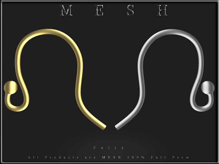 [Feliz] Piercing Earring 02 - Mesh - Full Perm