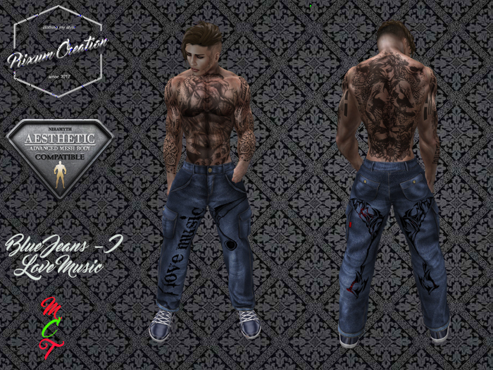 PC_AESTHETIC Blue Jeans-I Love Music
