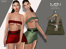 [MSN Design] Suki Outfit [GREEN-LBROWN]