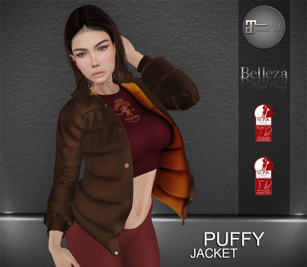 :Dali: Puff Jacket - Lannister brown BOX