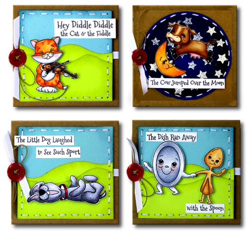 Kids Wall Decor - Hey Diddle Diddle Quad