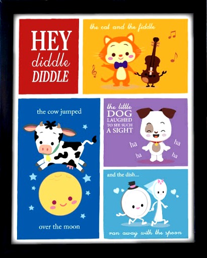 Kids Wall Decor - Hey Diddle Diddle