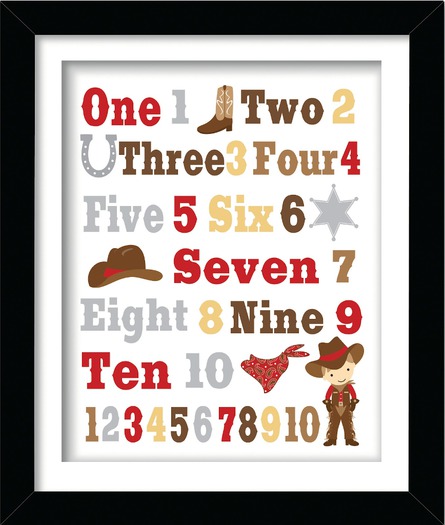 Kids Wall Decor - Cowboy Count
