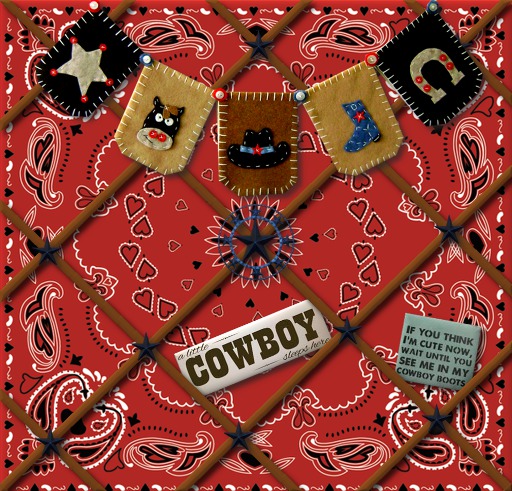 Kids Wall Decor - Cowboy Noteboard